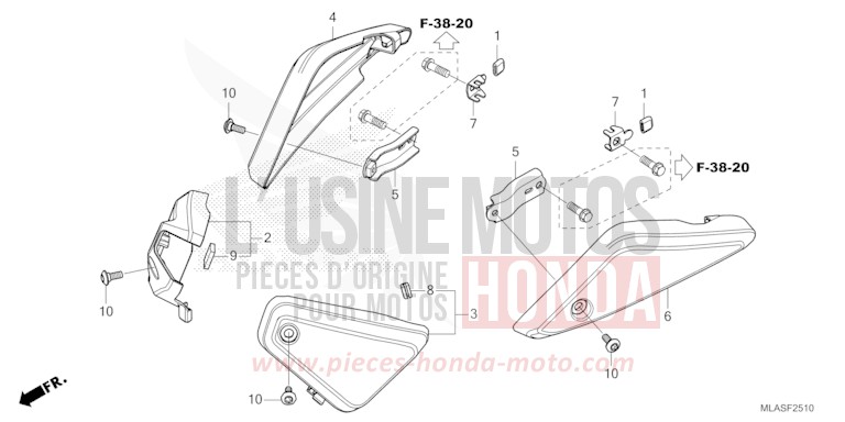 COUVERCLE LATERAL FILTRE A AIR de CMX 1100 "Rebel" IRIDIUM GRAY METALLIC (NHC65) de 2025